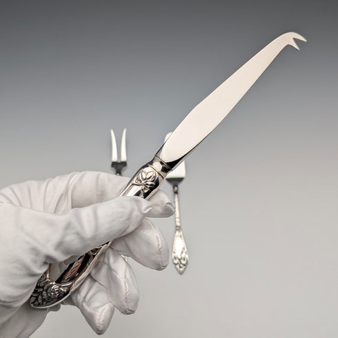 Nordic Vintage 830 Silver Cheese Server Trio TH Marthinson